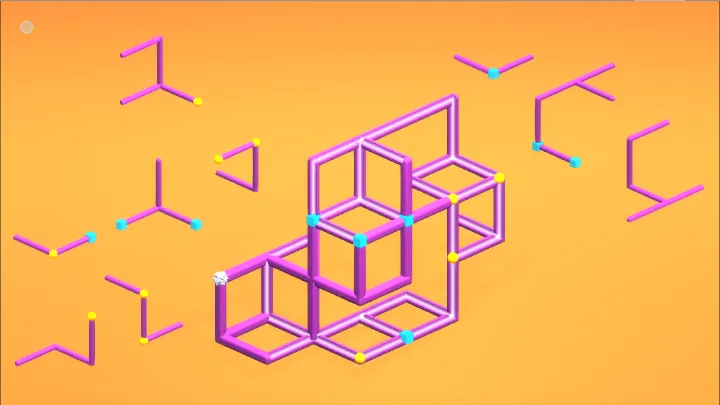 Scalak: schermata di gioco geometrica